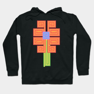 Spiral Pixel Flower Hoodie